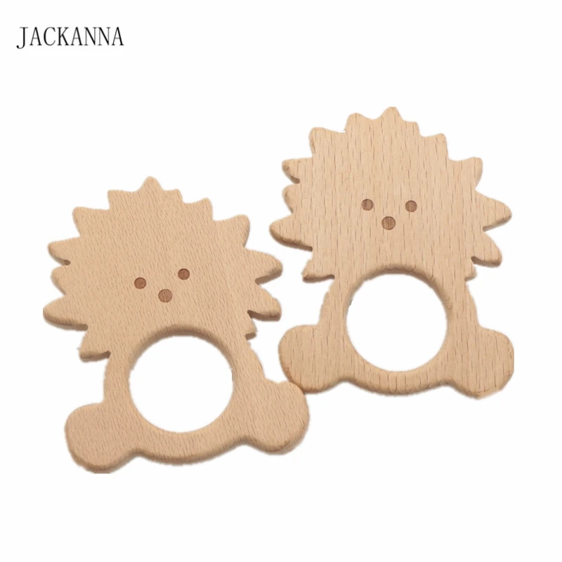 

Lion Teether Animal Shape Wood Teether DIY Smooth Chewable Baby Teething Toy Nursing Accessories BPA Free Wooden Baby Teether