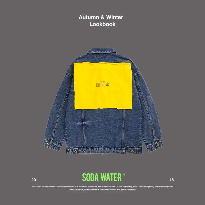 SODA WATER Denim Jackets Men Women Couple Autumn Hip Hop Fashion Casual Denim Jeans Jacket Streetwear Hip hop Jacket 8764W SODA WATER Denim Jackets Men Women Couple Autumn Hip Hop Fashion Casual Denim Jeans Jacket Streetwear Hip hop Jacket 8764W