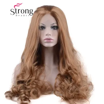 

Long Wavy Glueless Lace Front Wig Half Hand Tied Replacement Synthetic Full Wigs Heat Resistant For Women COLOUR CHOICES