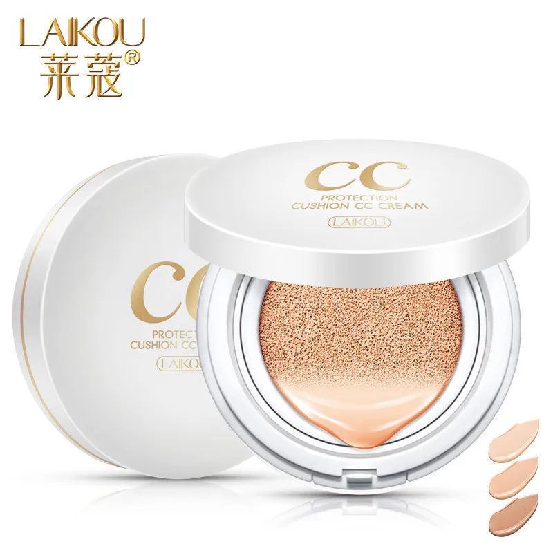 LAIKOU Air Cushion Isolation CC Cream Korean Cosmetic Moisturizer Make Up Oil Control Hyaluronic Acid Whitening BB Makeup