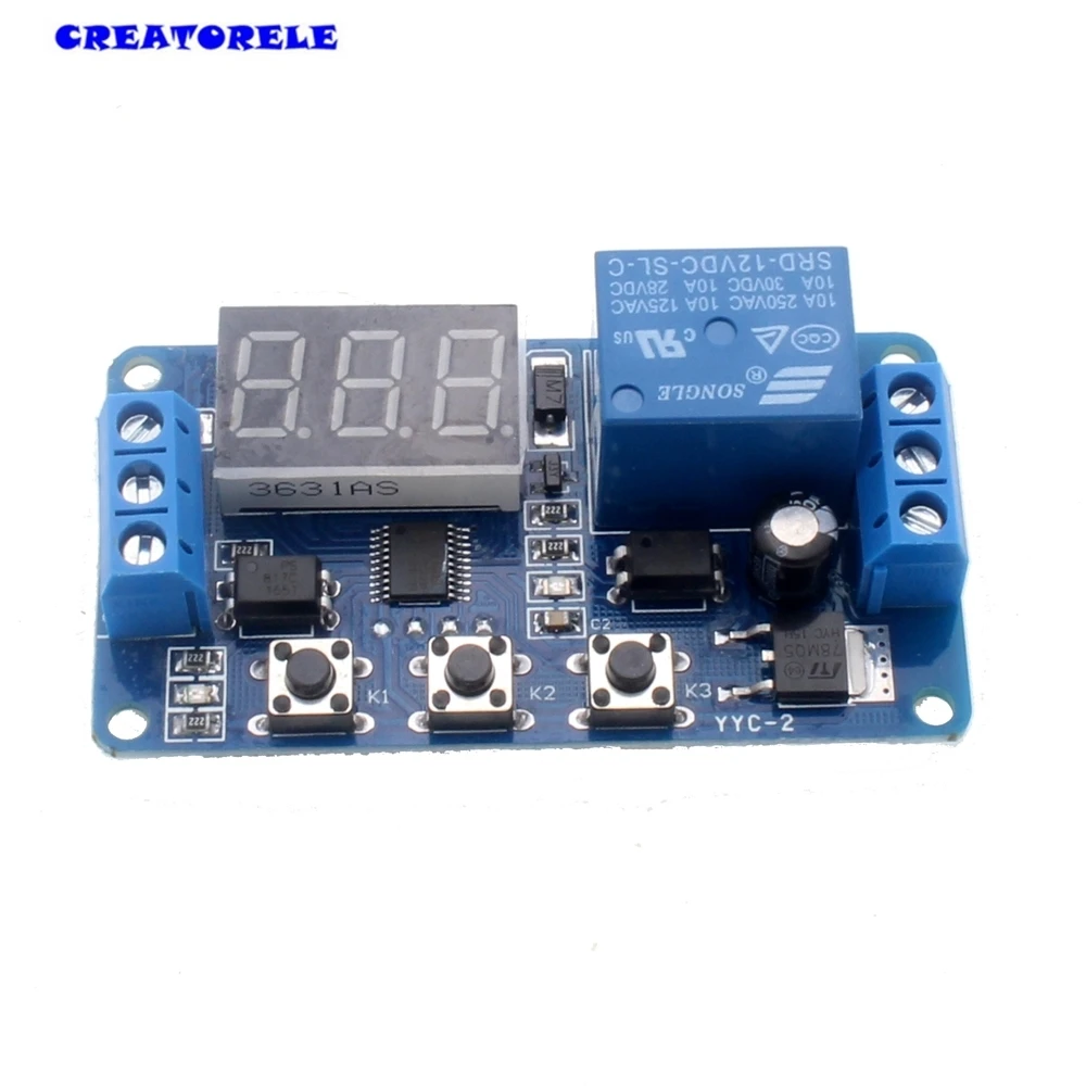 

CNIM Hot Automation DC 12V LED Display Digital Delay Timer Control Switch Relay Module