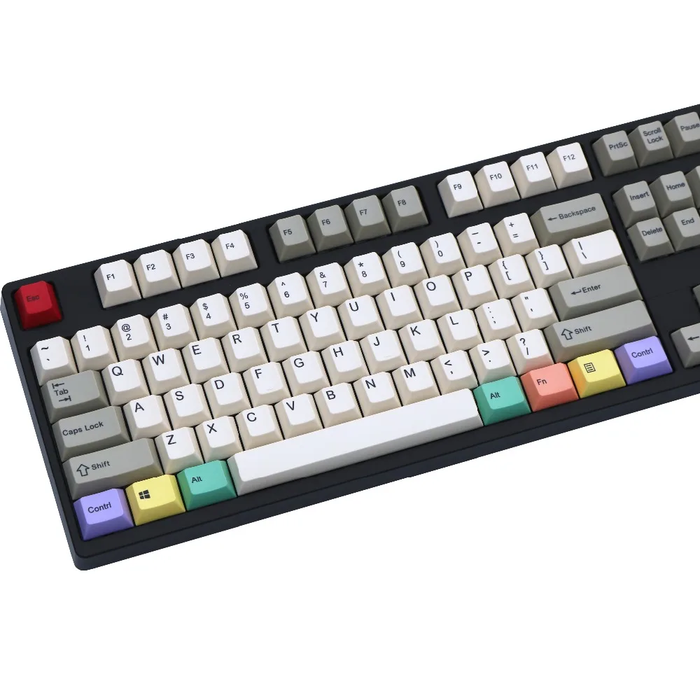 Ретро Стиль Серый/бежевый 108/154 клавиш краситель сублимированный pbt keycap для механической клавиатуры Cherry filco Ducky keycap Вишневый профиль