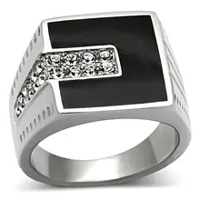 2017 Super Venta de Grado Superior de Acero Inoxidable Cristal Anillo de Las Mujeres y los hombres de Moda anillo de acero Anillos de Plomo y Níquel Libre para hombres