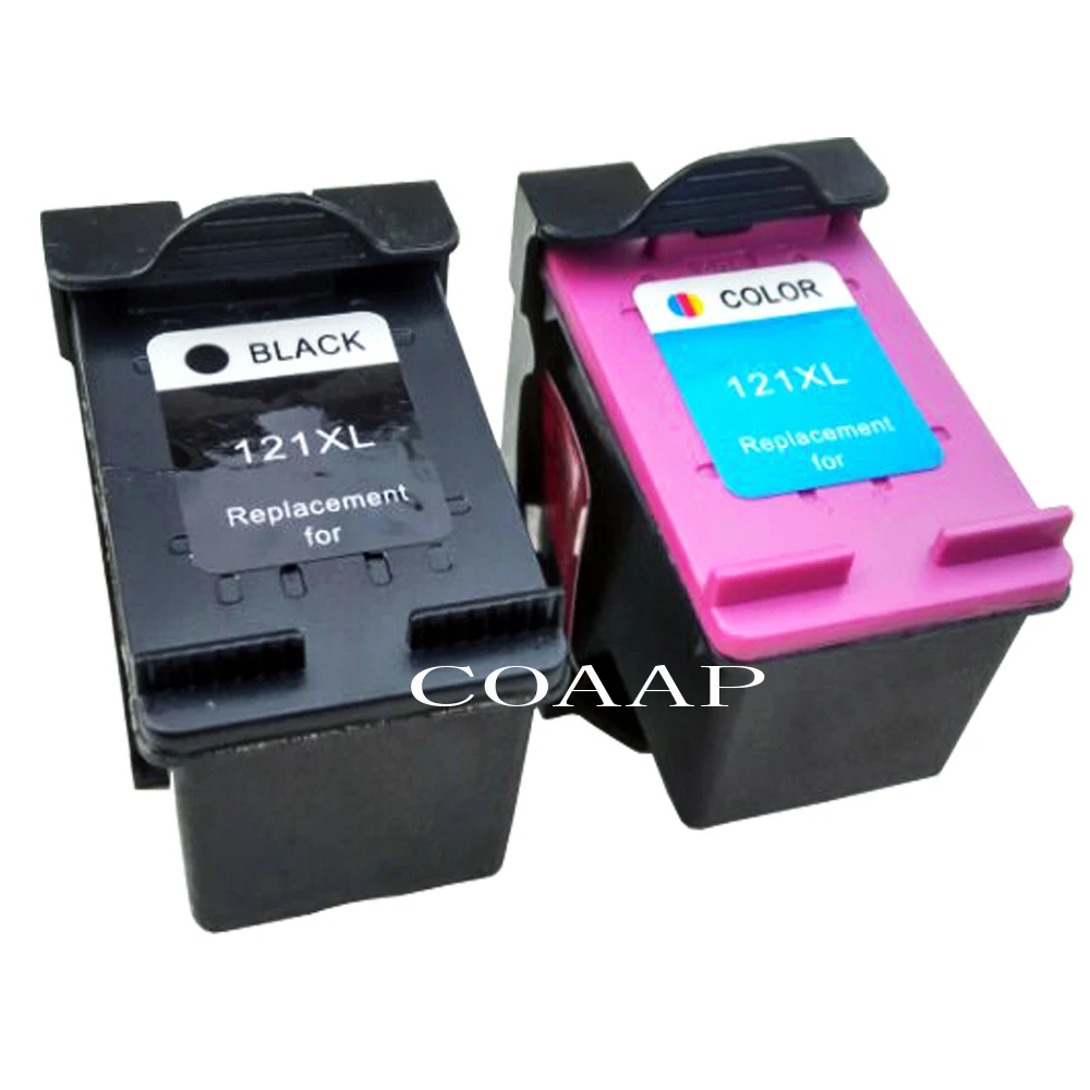 

2 Compatible HP 121 121XL Refillable Ink Cartridge CC641HE CC644HE for Deskjet D2563 F4283 F2423 F2483 F2493 printer