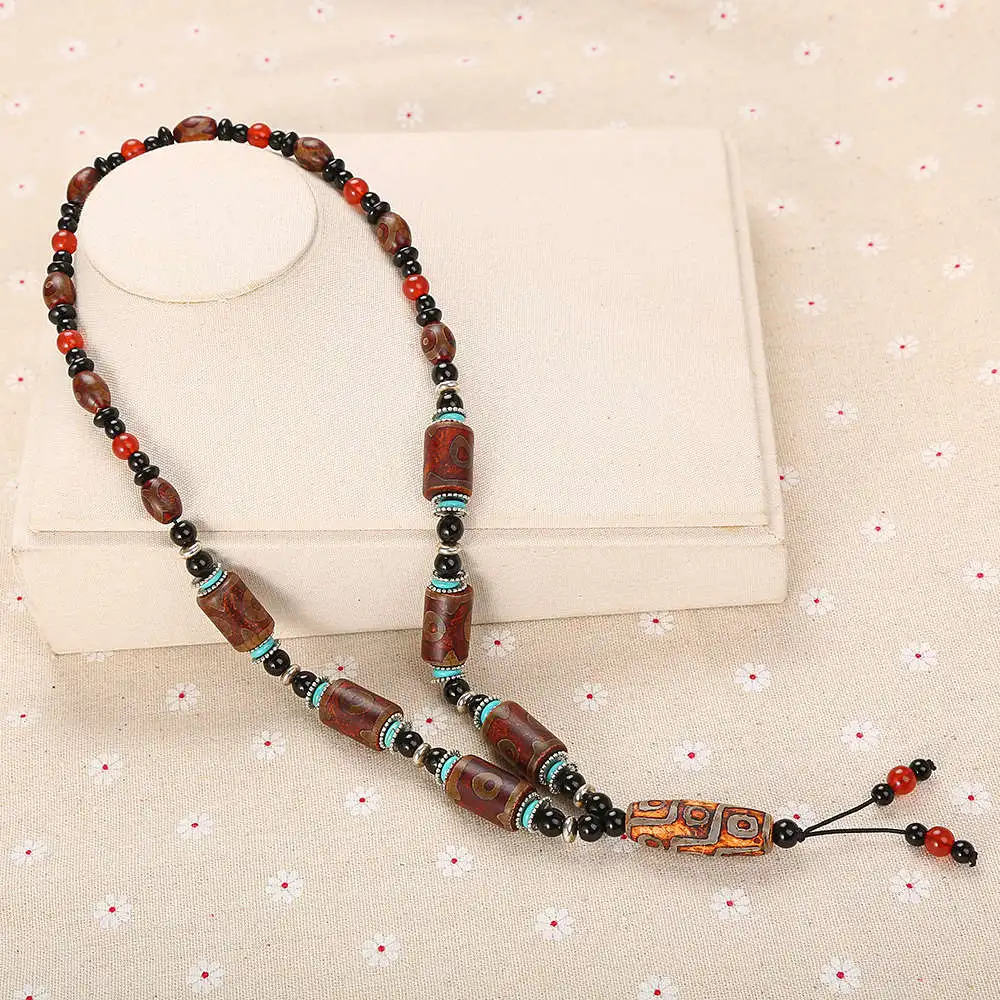 

3A Natural Reiki agate Healing Crystal Chakra Rock Necklace Irregular Design Stone Pendant Necklace bead Chain Quartz meditation