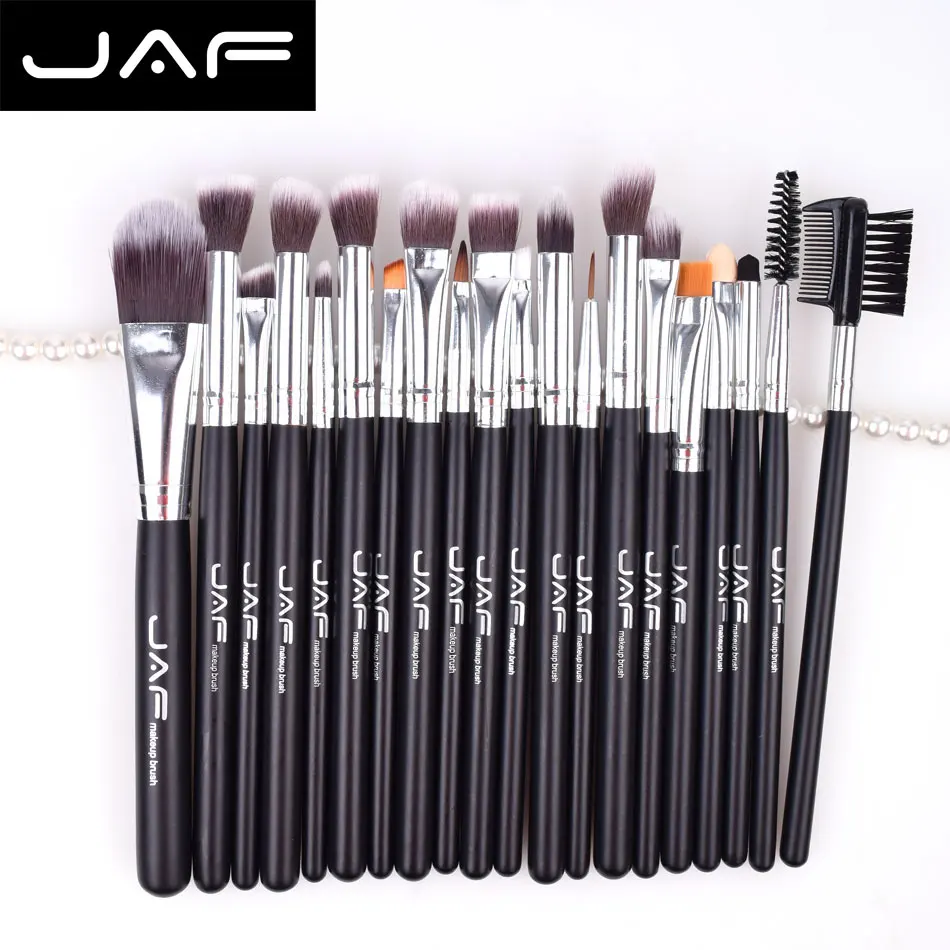 JAF бренд 20 шт./компл. Кисть для макияжа Professional Foundation Eye Shadow Blending Cosmetics Make-up Tool Vegan синтетические таклоновые