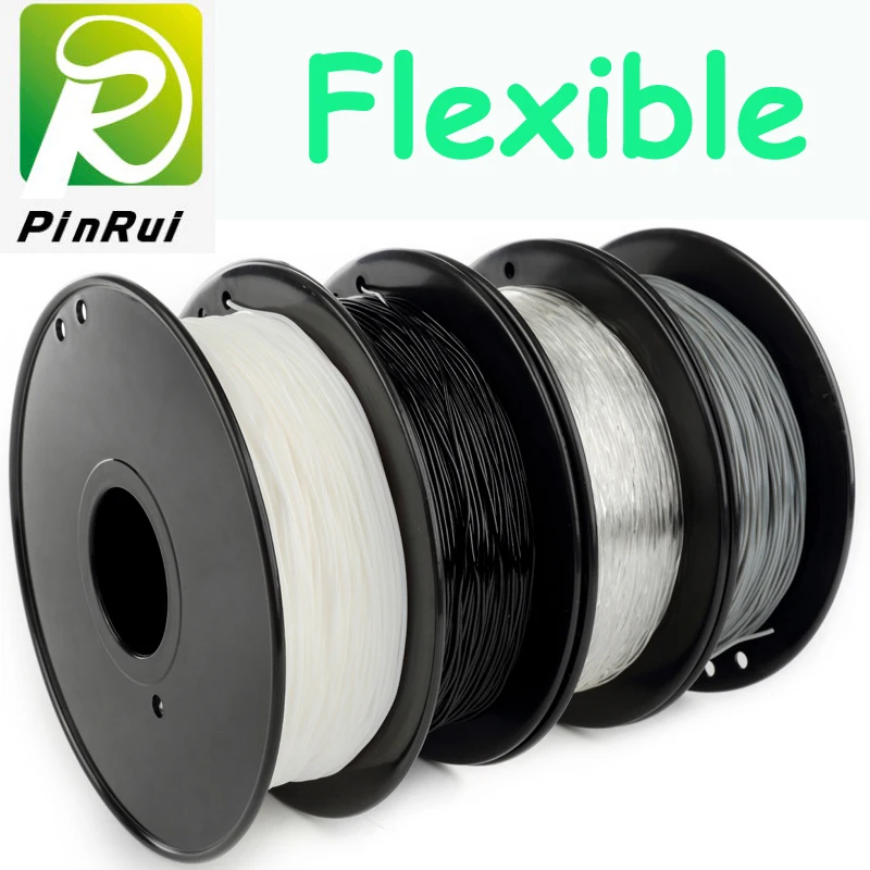 Black color 1 75mm Flexible Filament high quality impressora 3d plastic filament Good elongation TPU pla