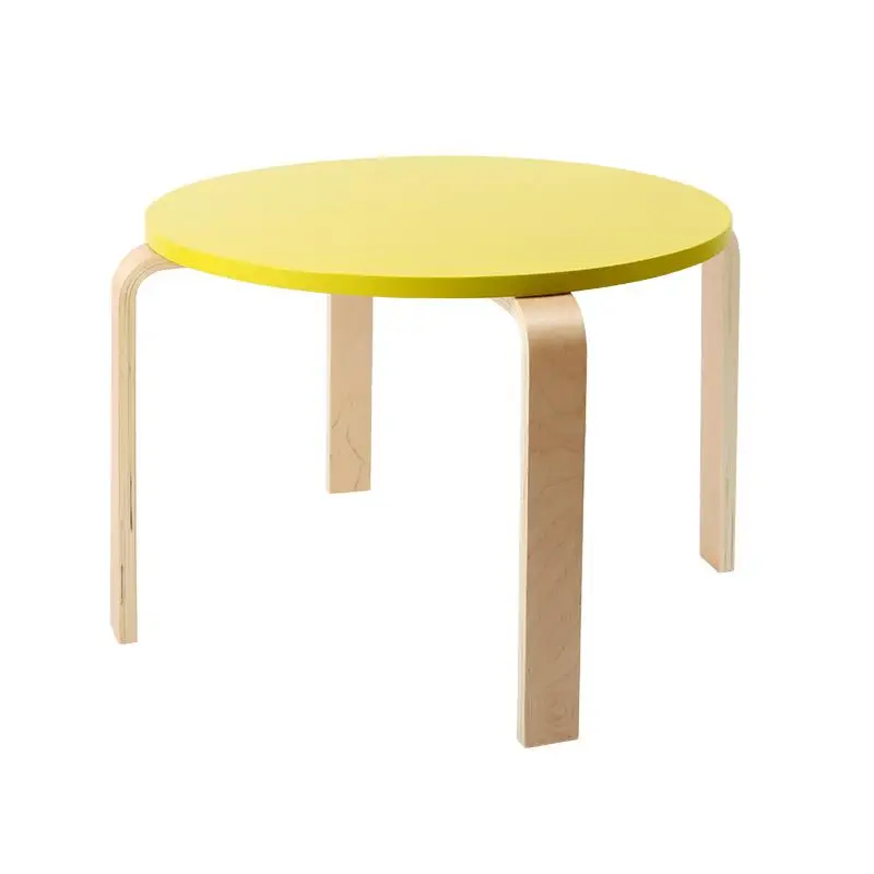 

Children's Study Table and Chair Stool Solid Wood Chair Kindergarten Baby Study Table and Chair Color Fashion Creative Stool