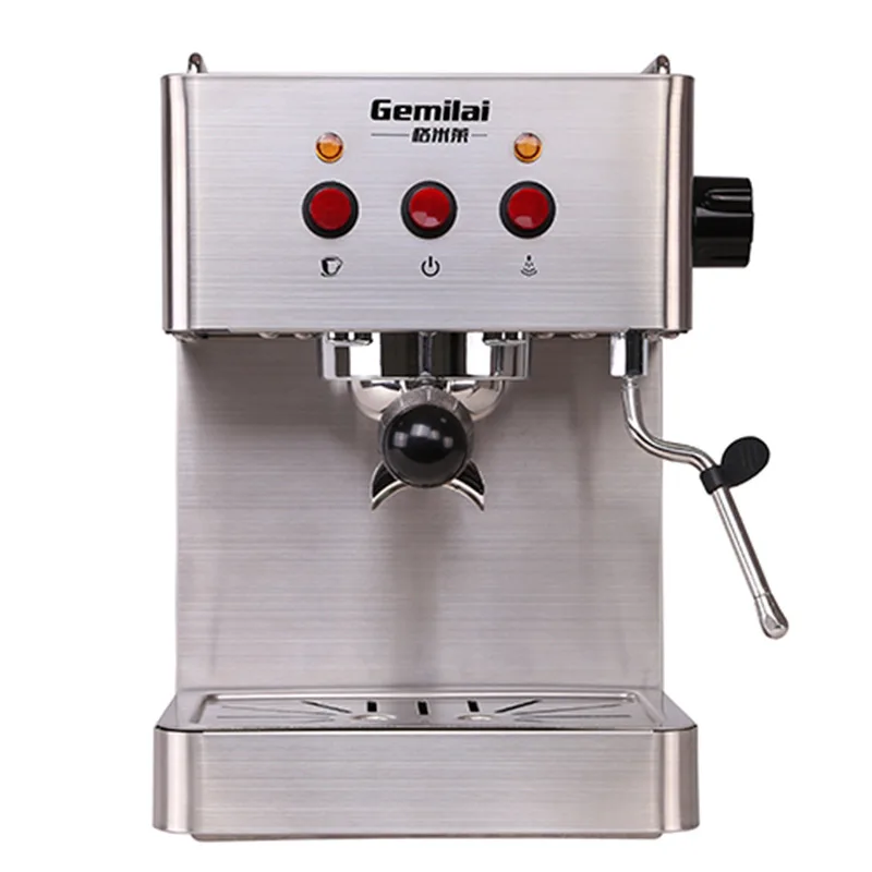 1450W Pump Pressure Coffee Maker Commercial Stainless Steel Espresso