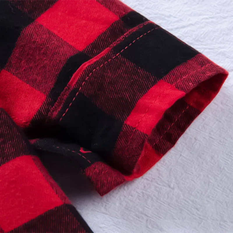 Children Red Plaid Shirt (11)