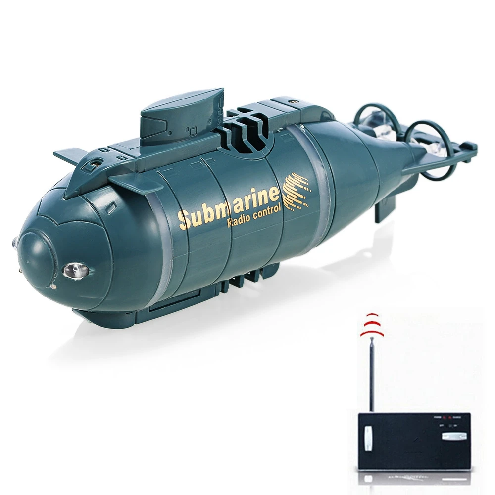 

Mini Wireless Remote Control Submarine 3 Channel High Speed RC Submarine Electric Plastic Pigboat-Model with Led Light Toys