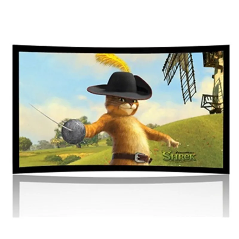 

120 Inch Aluminum Cinema Curved Fixed Frame Projector Screen with FlexibleAcoustically Transparent Fabric Screen