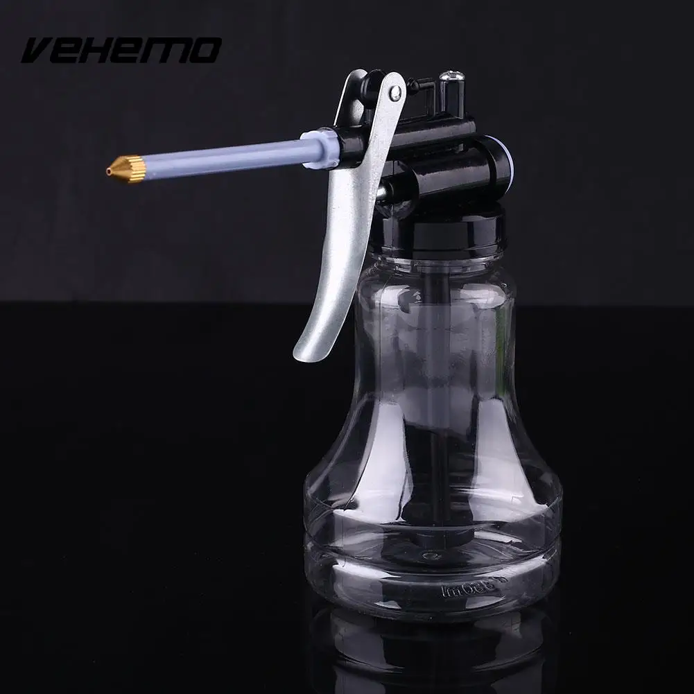 

350ML High Pressure Transparent Spray Oil Can Oiler Copper Tip Plastic Oil Pump