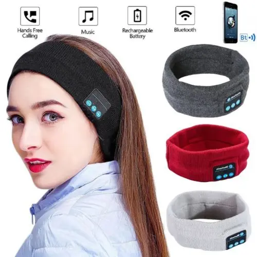 Спортивные Bluetooth головные уборы беспроводные наушники стерео наушники гарнитура повязка для сна Горячая