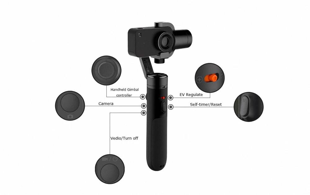  New Arrival Xiaomi Mijia Handheld Gimbal for Xiaomi Camera Mini 8 Hours Batteries life 3-axis Stabi