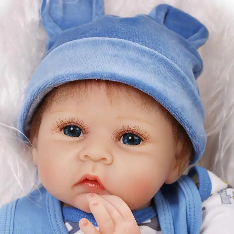 22 Inches Doll Babies Real Silicone Reborn Baby Dolls Newborn Boys Toys For Kids Gift Adorable Doll Bebe Brinquedos Bonecas