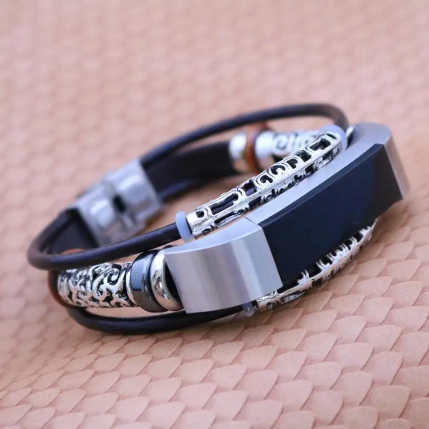 

2017 Attractive Replacement Leather Wristband Band Strap Bracelet For Fitbit 17JUL6