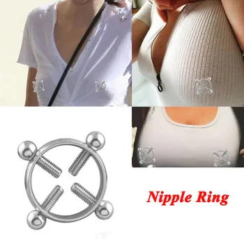 

1 PC Tension Adjustable Round Nipple Ring Nickel-free Sex Foreplay Steel Toys Women Adult toy 618