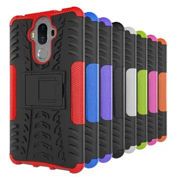 

50pcs/lot Hybrid Kickstand Rugged Rubber Armor Hard PC+TPU 2 In 1 Case Stand For Huawei Maimang 5 / Nova Plus / Mate 9 / Honor 6