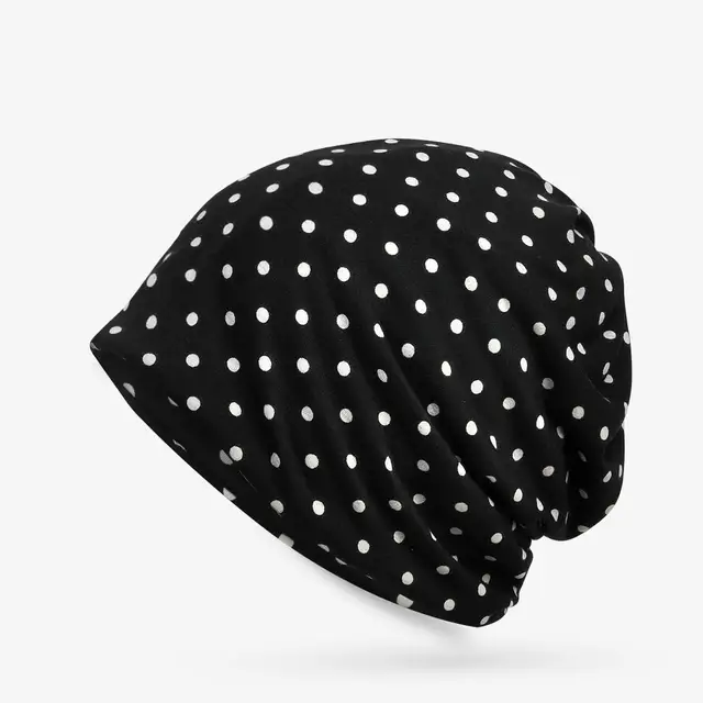 Beanie Hat Cotton Summer Dot Pattern Beanie Hats For Men Women Slouchy Beanies S&hellip;