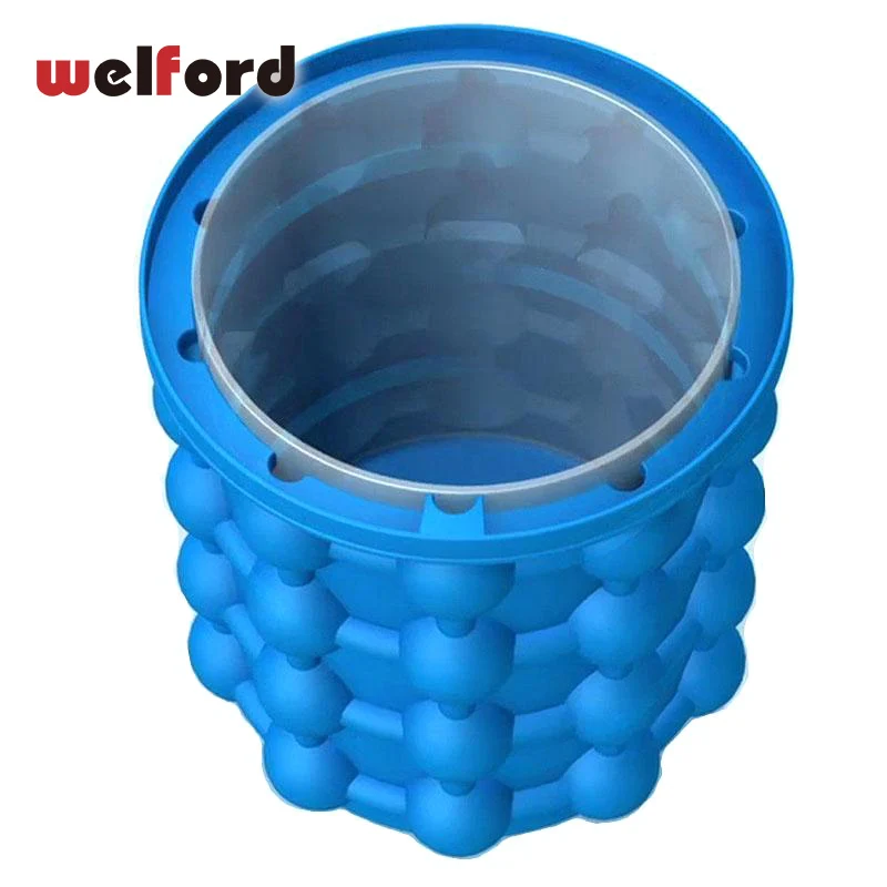 

2018 New Silicone Ice Bucket Household Drinks Frozen Ice Bucket Multi-Particle Silica Gel Ice Cube Maker Ice Cream Tubs Kitchen