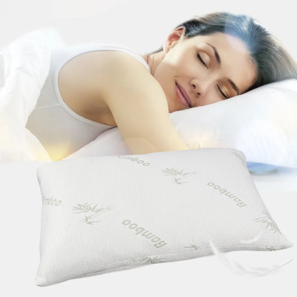 Buy 2017 2Pcs/lot Bamboo Fiber Pillow Slow Rebound