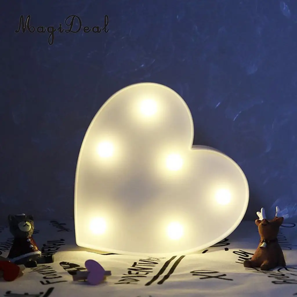 MagiDeal  LED Light Up Alphabet Letter Lights Plastic Letters Standing Hanging Sign Home Office DIY Decor	
