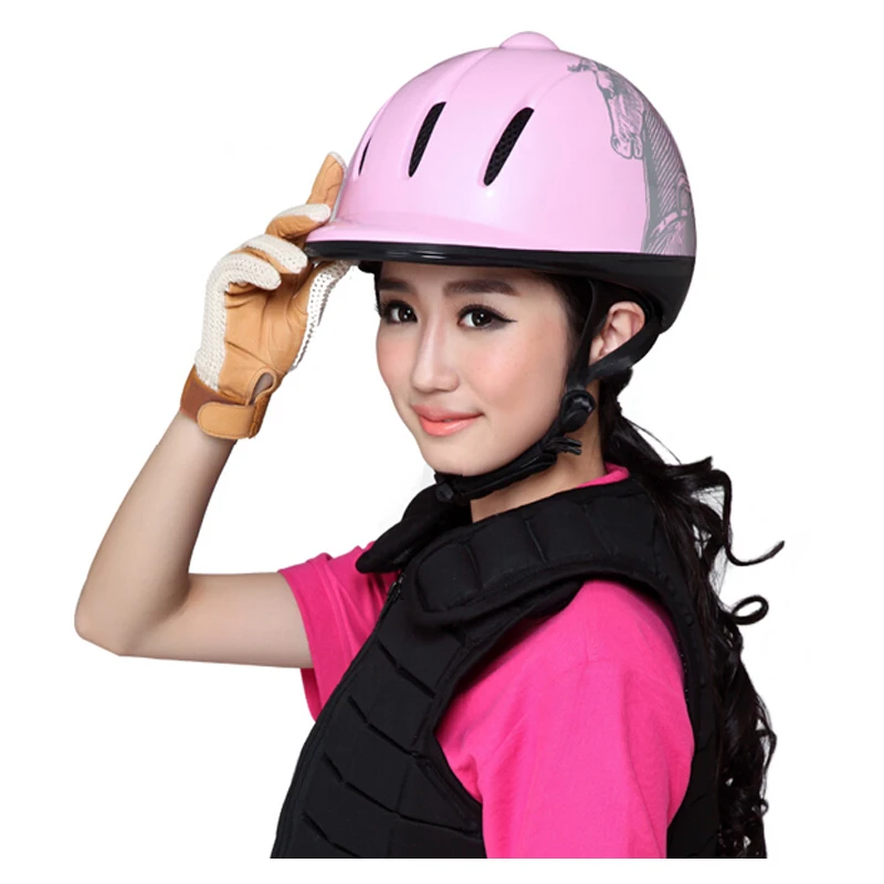 Riding Helmets Kids Horse Riding Helmet Velvet Equestrian Rider Safety