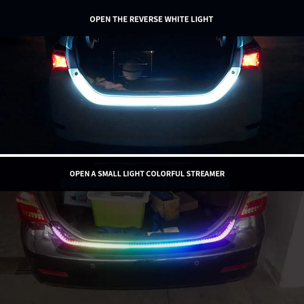Enjoydeal 12 В водонепроницаемый светодиодный фонарь для автомобиля, задний багажник, задняя дверь, Полоска, светильник для тормоза автомобиля, сигнальный светильник, светодиодный фонарь