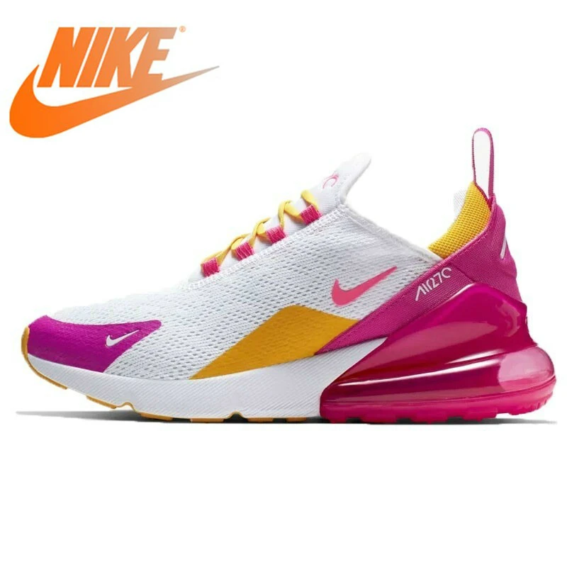 Дешево Оригинальные подлинные женские кроссовки для бега от NIKE Air Max 270, дышащие спортивные Дизайнерские кроссовки, поступление 2019, CI1963 166