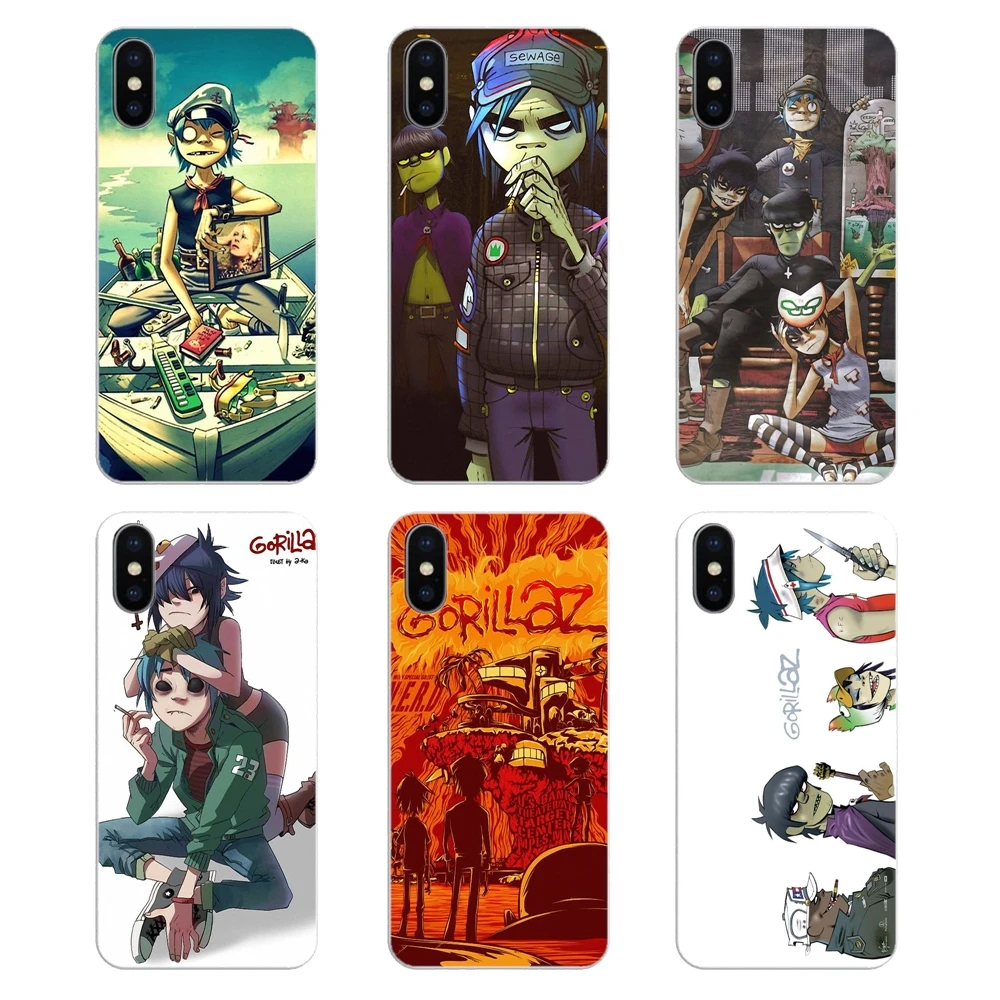 cartoon Demon Days gorillaz boat Pattern Soft Transparent Covers For Samsung Galaxy Note 8 9 S9 S10 A8 A9 Star Lite Plus A6S A9S |