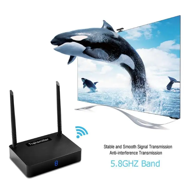 

HD585 Wireless HDMI Transmitter Receiver 5.8 GHz 350m Set-top Box Sharing