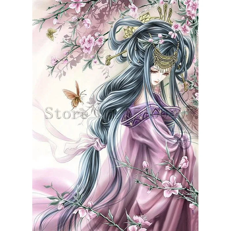 Classical Girls Embroidery Pattern diamond 5D DIY paintings 3D Cross stitch kits mosaic wedding wall stickers | Дом и сад