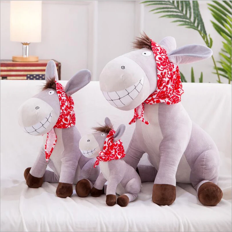 

New Creative Cute Donkey Short Plush Toys Stuffed Animal Plush Doll Toy Children Birthday Gift Or Friends Gifts