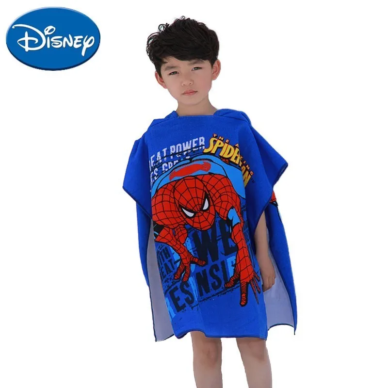 

Disney Baby Towel Bath Towel Cartoon Mickey Minnie Spider Man Elsa Hooded Cloak Soft Kids Microfiber Beach Towels For Boys Girls
