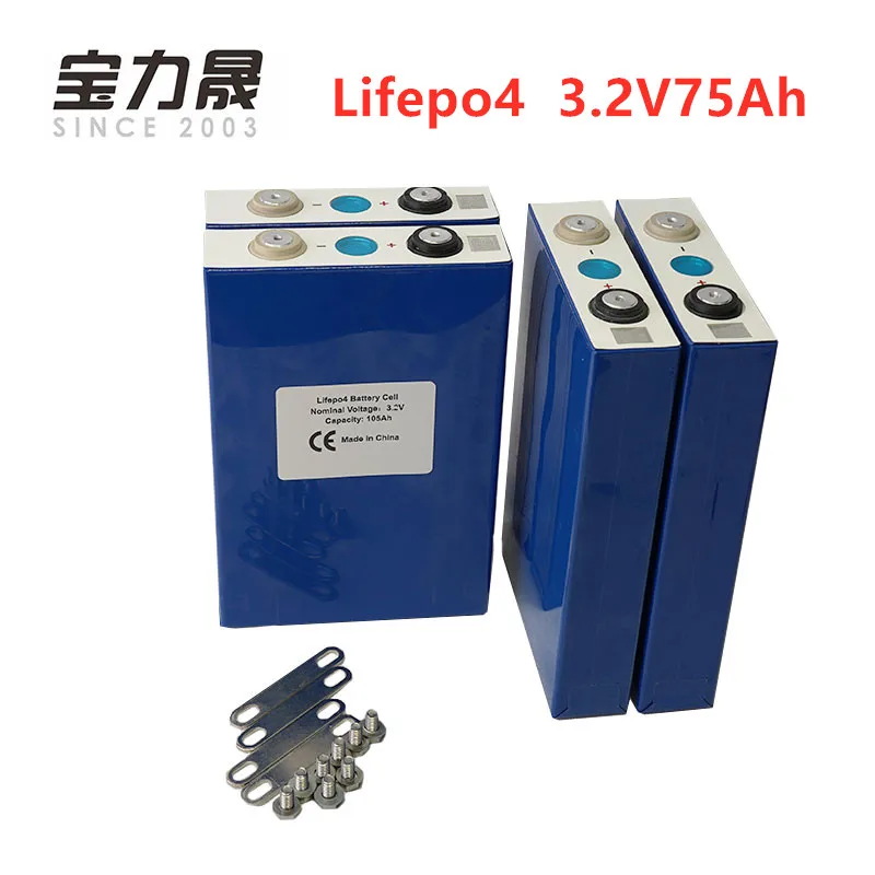 2019 Новинка 4 шт. 3 2 В 75ач lifepo4 батарея призматическая ячейка 12V80Ah для EV RV Ремонтный