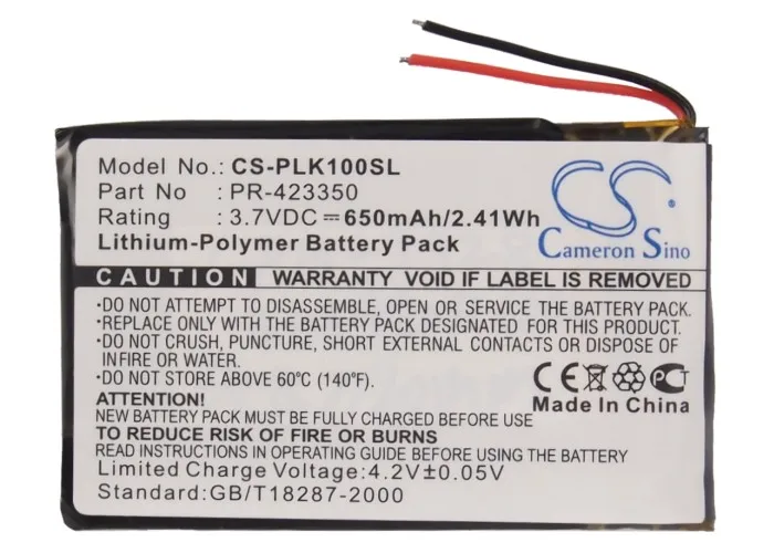 PR-423350 батареи Cameron Sino 650mAh для Plantronics K100 LIS1427HEPCC LIS1427NHPCC Sony MDR-DS6500 MDR-XB950BT | Электроника