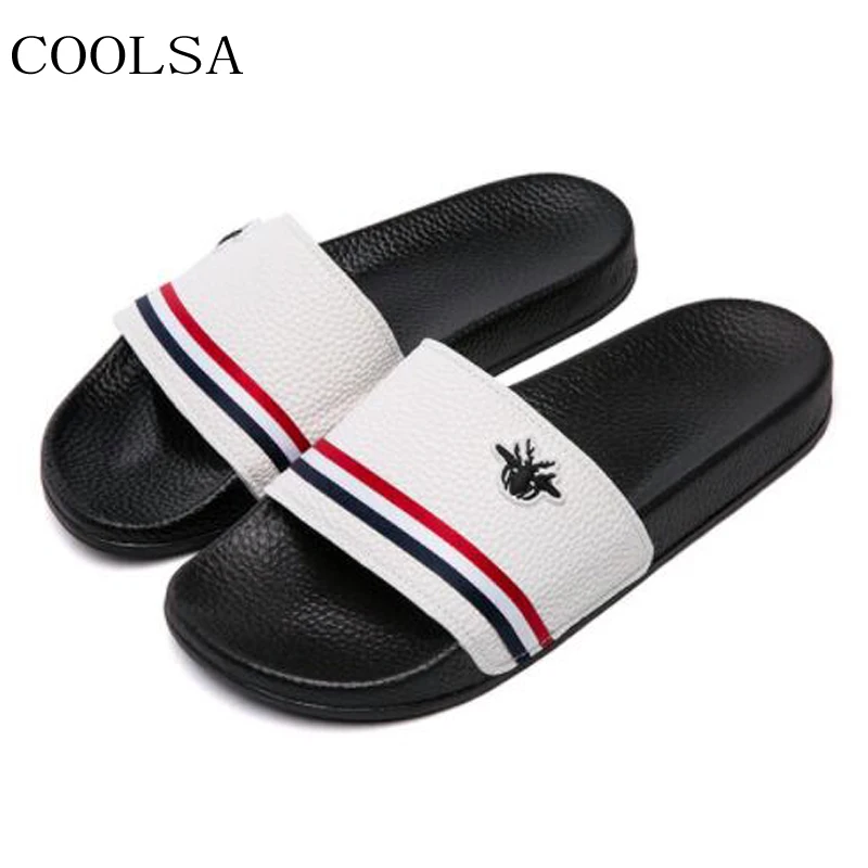 Women's Summer Couple Striped Slippers Cute Black Spider Animal Slippers Beach Flip Flops Flat Sandals Women Slides Big Size 11