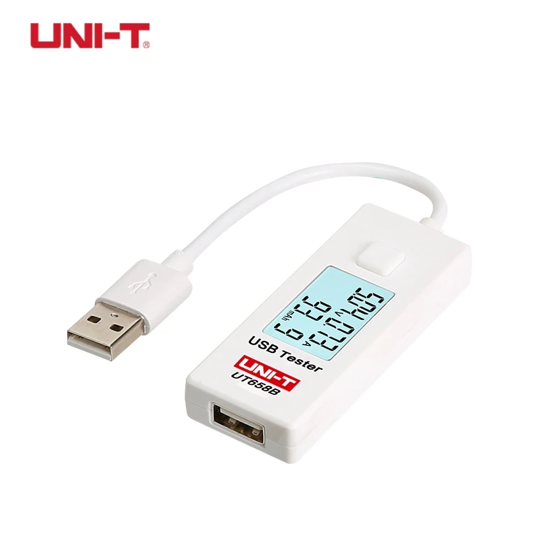 UNI-T USB Tester Voltmeter Ammeter UT658 UT658B Digital LCD Voltage Monitor Current Meter Capacity Tester 9V 3A With Backlight - Цвет: UT658B