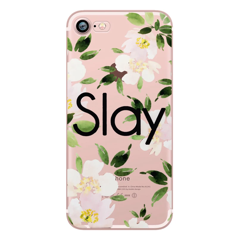 Summer Flower Fresh Retro Rose Peony Silicon Transparent TPU Soft Clear Phone Case for Apple iphone 5S 6S 6plus 7plus SE 5 Coque (5)