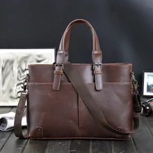 2016 all-match crazy horse leather fashion retro color bag casual Shoulder Messenger Bag male tote bag