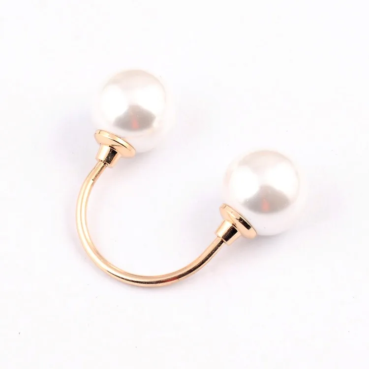 

Double Pearl Fixed Clothes Brooches Pins Cardigan Clip Scarf Shawl Buckle C Swivel U Sweater Cuff Pin Brooch for Women Jewelry