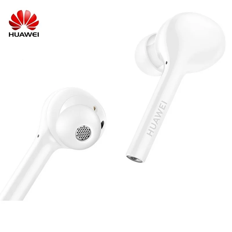 Оригинальные беспроводные Bluetooth наушники HUAWEI FreeBuds с микрофоном, музыкальные, спортивные, модные, гарнитура, свободные руки, динамические+ баланс - Цвет: white