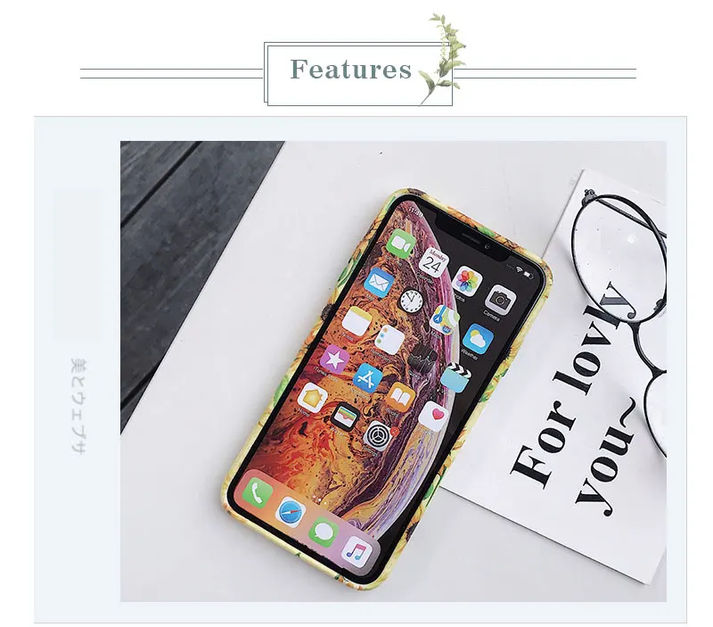 Silicone Flower Case For iPhone 8 8plus 7 7 Plus Phone Case For iphone 6 s 6s Plus X XR XS Max Cases Cover Coque Capinha Funda (16)