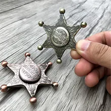 3 цвета выбор SHERIFF капитан руль палец ручной Спиннер Непоседа фокус EDC стол сенсорные игрушки снятие стресса СДВГ для детей