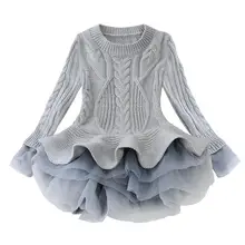 Платье принцессы с длинными рукавами для маленьких детей осенние детские платья для девочек, праздничное платье, костюм детская одежда 2, 3, 4, 5, 6, 7, 8 лет, P27