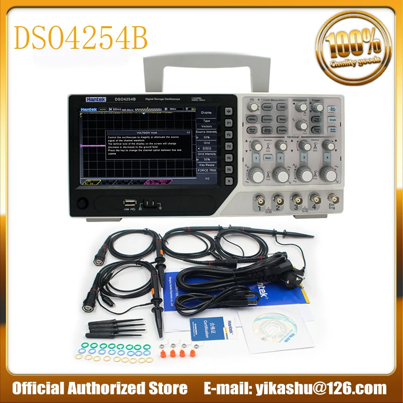 Hantek DSO4254B абсолютно новый осциллограф 4CH EXT + DVM Функция автоматического диапазона