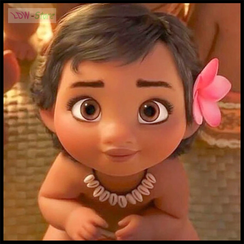 

Hot sale 5D Full Square/round Diamond Painting diy Cross Stitch Home Decor Mosaic Lovely little girl Moana Cartoon NEW974