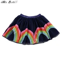 Милая летняя модная юбка принцессы; Новинка; милые детские платья; костюм для девочек; юбки; вышитая юбка с блестками; юбки