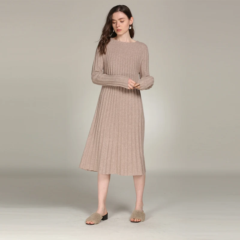 100% kaschmir Kleid Frauen Mode Lange Ärmel Einfarbig Lange Pullover Kleid  100% Echte Ziege Kaschmir Kleid Frau Winter|dress women winter|cashmere  dresssweater dress - AliExpress